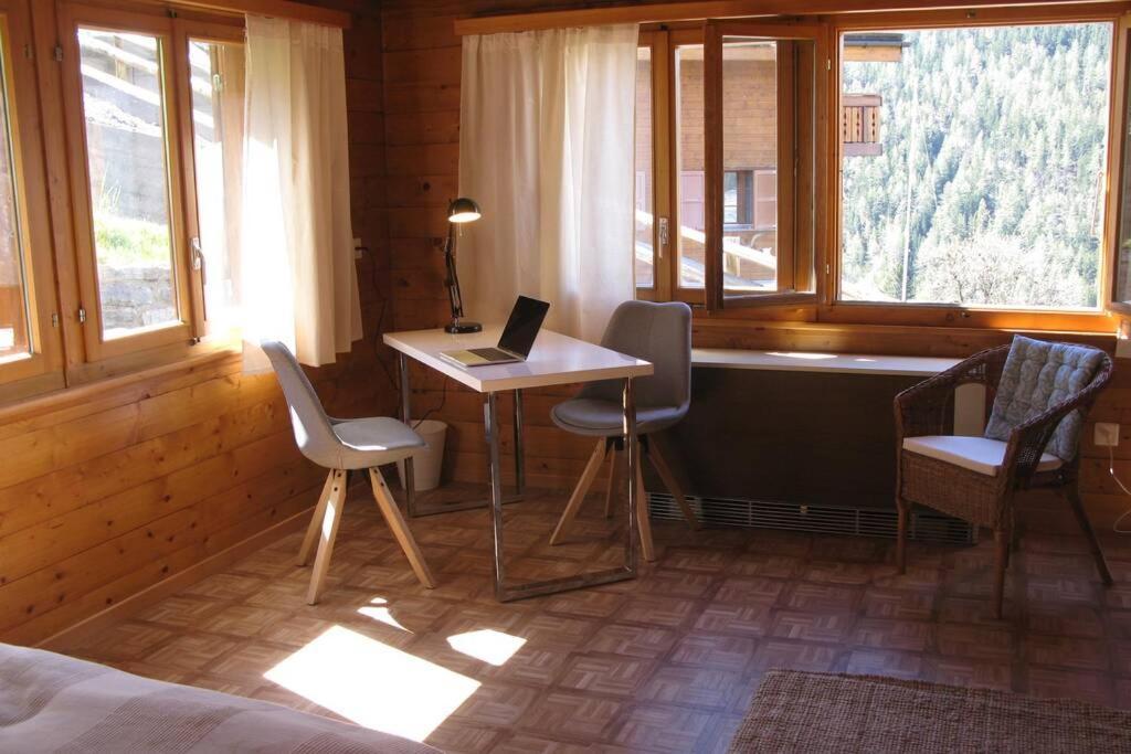 Alpia 26 - Zwei Zimmerwohnung In Traditionellem Walliser Haus Gasenried エクステリア 写真