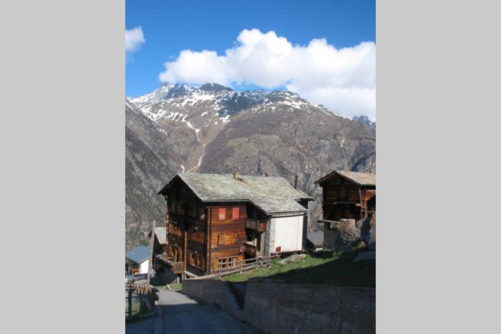 Alpia 26 - Zwei Zimmerwohnung In Traditionellem Walliser Haus Gasenried エクステリア 写真
